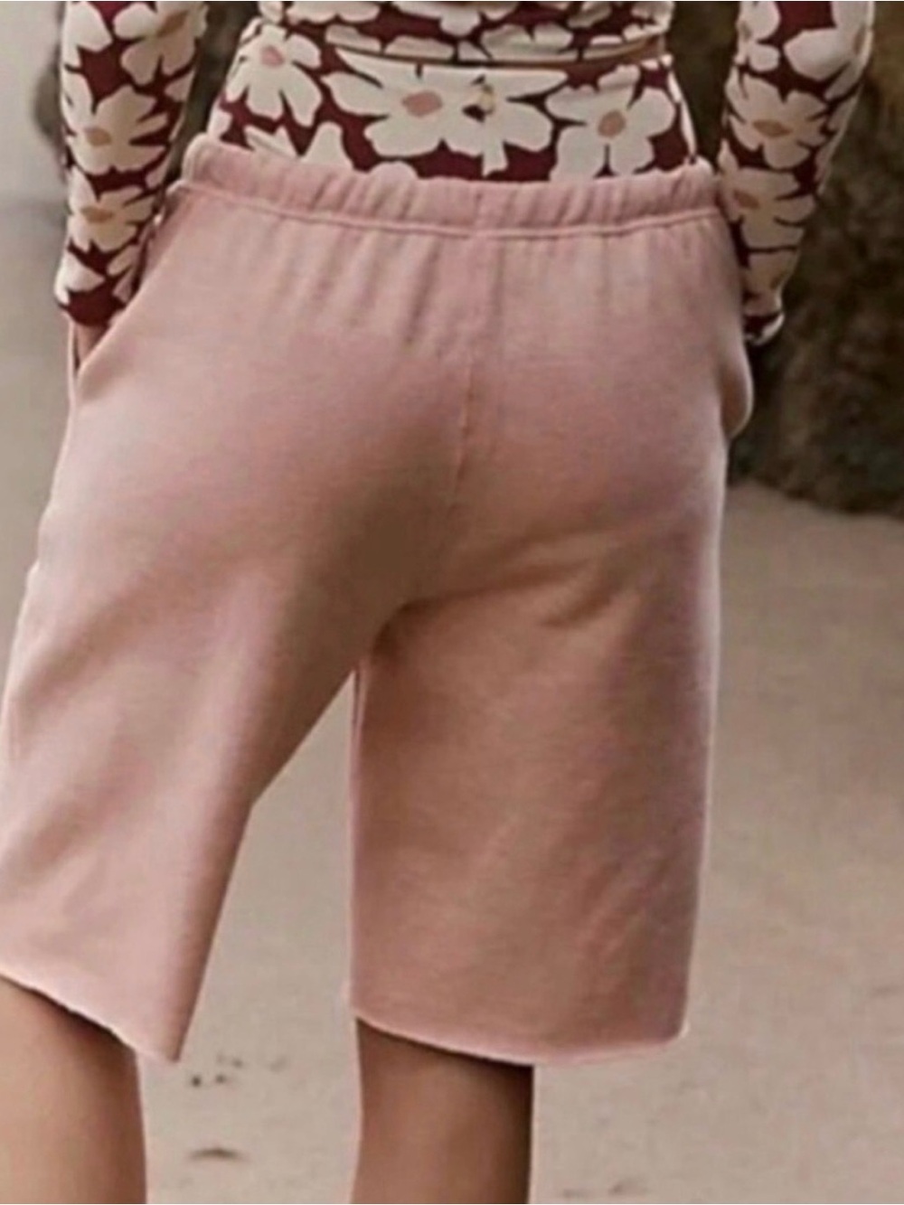 NWOT Free People, For The Win Long Shorts in Heather Pink Grey Size S - Picture 2 of 15